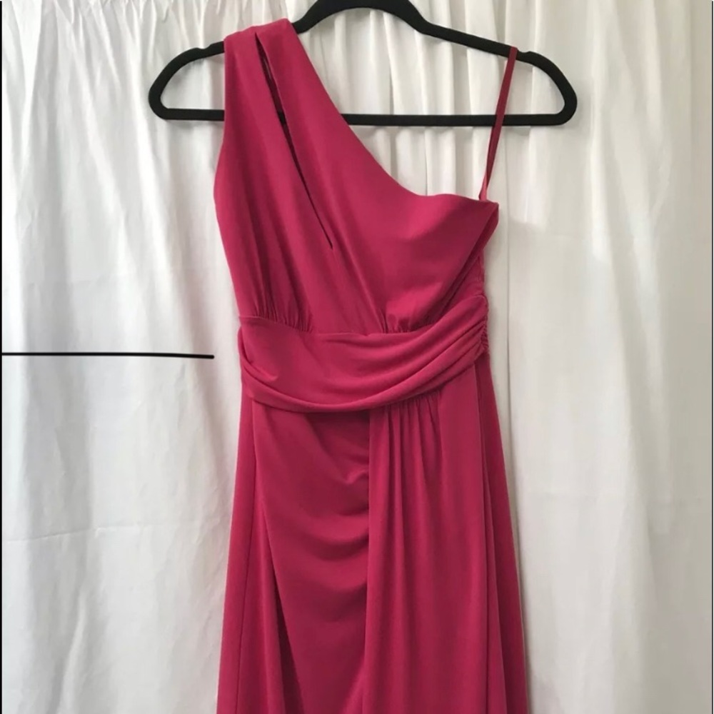 Max And Cleo Pink One Shoulder Cocktail Dress